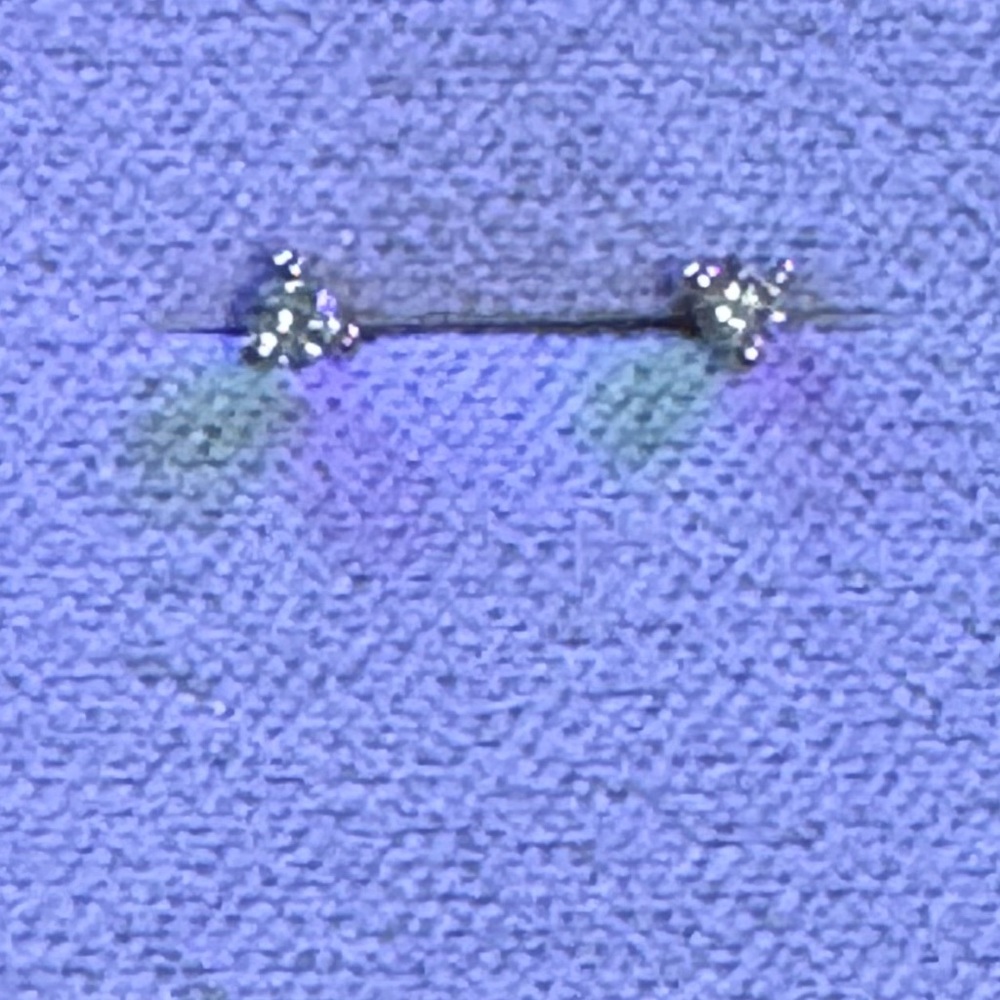 14k yellow gold tiny diamond studs